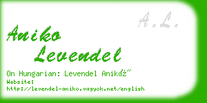 aniko levendel business card